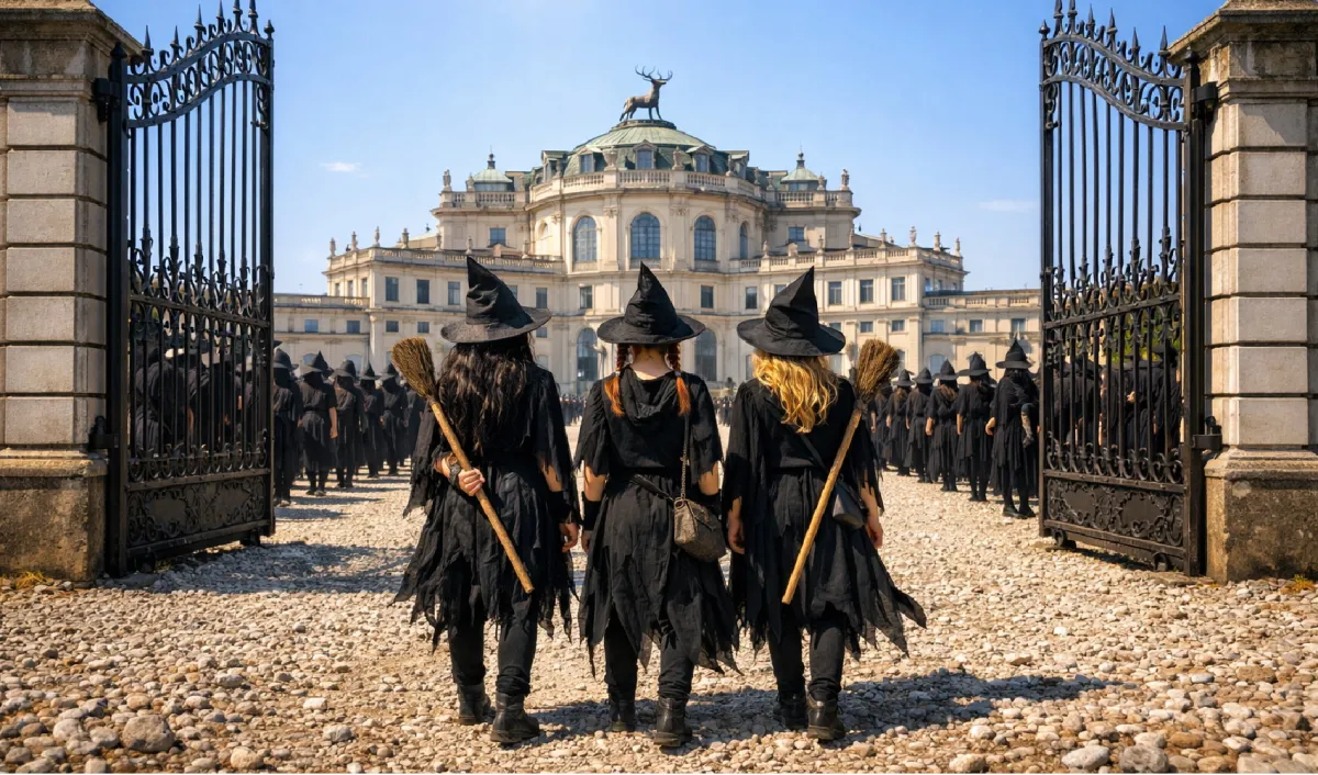 Le befane al cancello della Palazzina di Caccia di Stupinigi
