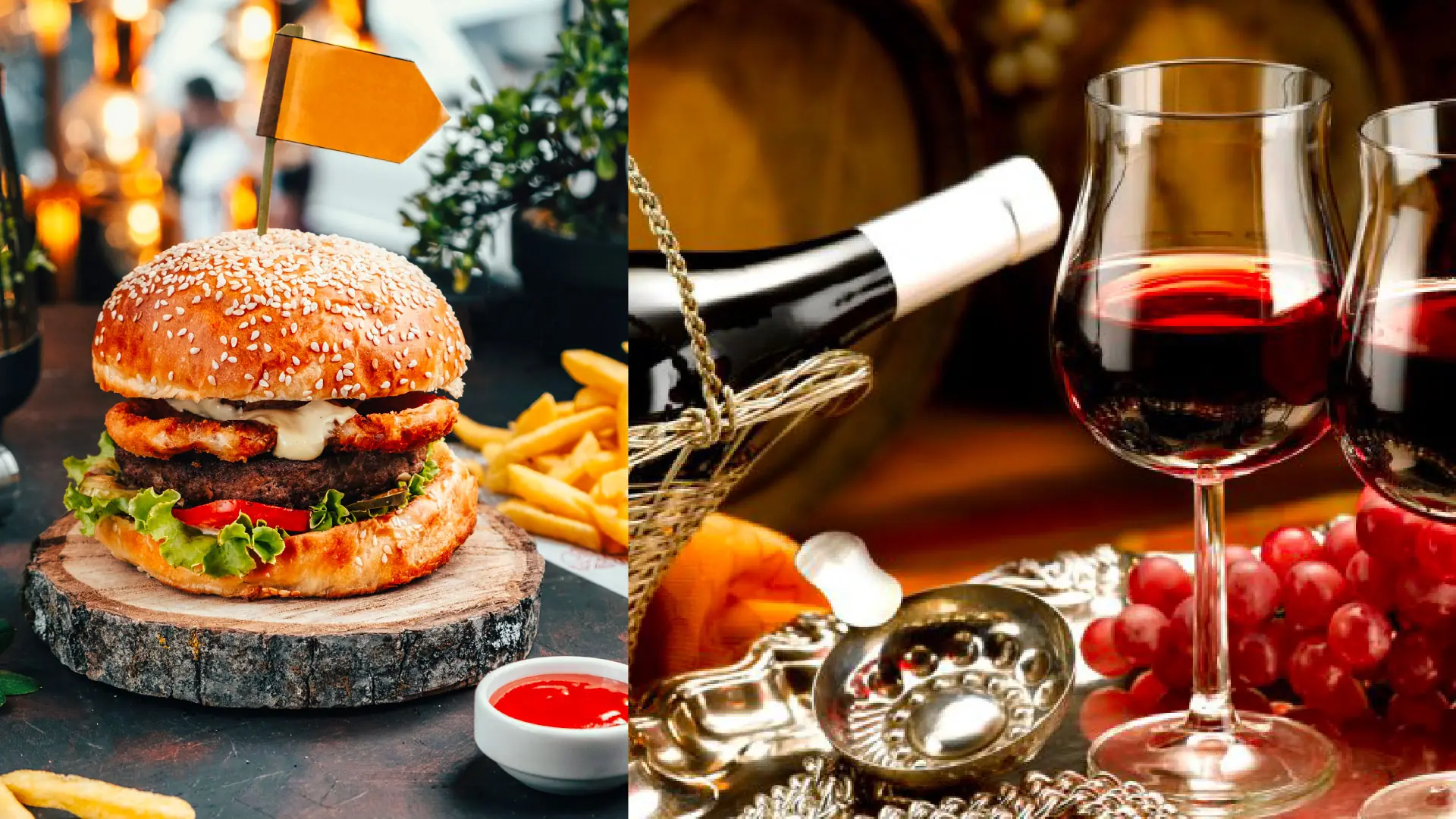 Burger e vino allo street food